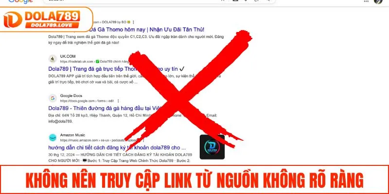 Truy Cập Link Vào DOLA789 Nhanh Chóng, An Toàn Tuyệt Đối Không nên truy cập link từ nguồn không rõ ràng