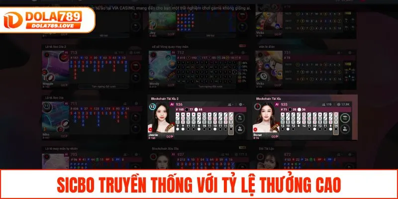 Sicbo truyền thống với tỷ lệ thưởng cao